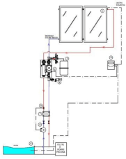 Schema sistem solar termic incalzire piscine acoperite